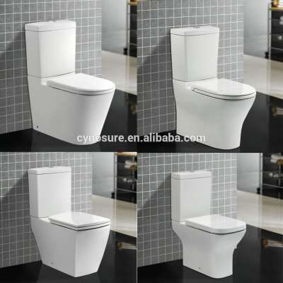 Trendy Wholesale Dual Flush Washdown P-trap Two Piece Toilet Siphonic two piece toilet Rimless Two Piece Toilet