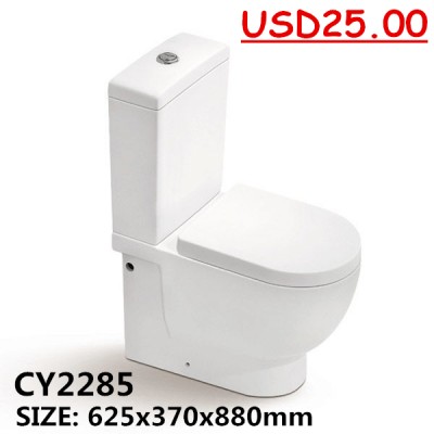 Cheap Low price toilet, cheap back to wall washdown two piece toilet