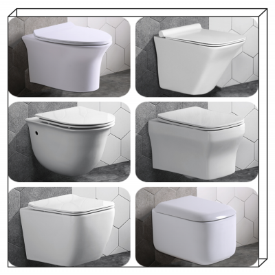 2020 NEW MODERN TRENDY 20 yrs Warranty  MATT coloured, RIMLESS TORNADO Flush Wall Hung Toilet